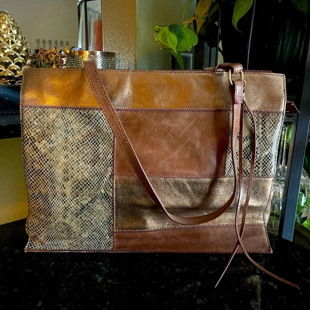Patchwork Python Shoulder Bag - Picture 1 of 5